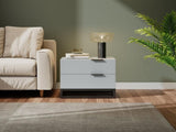 22" Grey white Nightstand with 2 Drawer , Small Dressers for Closet, Wood Storage Cabinet for W2948P245251