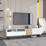 ZNTS Modern TV Stand for 80'' TV Double Storage Space, Media Console Table, Entertainment Center 37715757