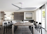 52 Inch Indoor Ceiling Fan With 6 Speed Remote 3 ABS Blade Reversible DC Motor White For Living Room W934P200077