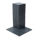 Plastic Interlocking Deck Tiles,44 Pack Patio Deck Tiles,12"x12" Square Waterproof Outdoor All W206P151698