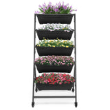 ZNTS 5 Tiers Vertical Garden, Vertical Garden Planter Indoor and Outdoor, Vertical Elevated Garden 89379680