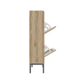 2 Flip Shoe Cabinet,Multi-layer shoe rack,Modern Minimalist,storage cabinet, for entryway W2673P209455