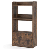 Rustic Brown Freestanding Bookshelf with 3-Tier Shelf 44244593