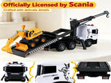2-Piece Kids Construction Vehicle Toy Set, Scania Licensed Tow Truck & Excavator, Friction Drive, 64288257