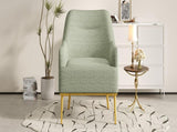 Modern Accent Chair Upholstered Armchair Single Sofa Chair with Curved Backrest and Gold Metal Legs N763P360684F
