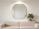 30x40 in Silver Metal Framed Oval Vanity Bathrrom Mirror for Wall W2203P476483