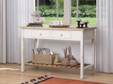 Vintage Two - Drawer Console Table with Open Shelf, Distressed Finish for Entryway & Living Room W2295P366795