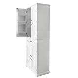 ZNTS Bathroom Storage Cabinet with Doors and Drawer, Multiple Storage Space, Adjustable Shelf, White 47035858