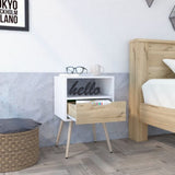 Allie Nightstand, Superior Top, Open Shelf, One Drawer B128P148652