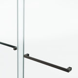54*76" Frameless Double Sliding Shower Door, Double Shower Door, 3/8 SGCC Tempered Glass, 24195626