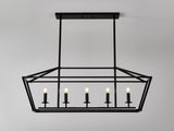 5-Light Farmhouse Kitchen Island Lighting,5 Light Industrial Linear Chandelier for Dining Room Metal W5008P465021