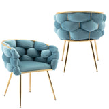 Luxury modern simple leisure velvet single sofa chair bedroom lazy person household dresser stool W1170109326