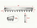 6-Pack Steel Landscape Edging 40 x 8 in, Heavy Duty Rust-Resistant Bendable Garden Border for Flower 39998171
