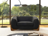 Alpine 44" Sherpa Arm Chair, Ebony Black Boucle B2719P238342