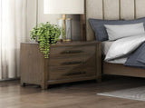 Dark Walnut Finish Nightstand of 3 Drawers Classic Design Bedroom Furniture 1pc B011140393