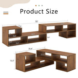 2 Pieces Cube TV Stand,Free Combination Gaming Entertainment Center Media Stand,Open Storage 67343504