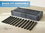 Black Plastic 4-Tier Shelf 36" W x 18" D x 53" H, Up to 600 lb Total Capacity 15101529