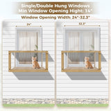 Waterproof Window Cat Perch Catio, Wood Cat Window Box, Window Catio for Indoor Cats. Suitable W2831P314279