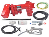 20 GPM High Flow Fuel Transfer Pump 12V DC with Manual Nozzle for Gas Diesel Red 28939433