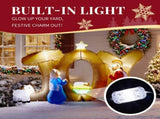 7.5FT Lighted Christmas Inflatable Decoration, Inflatable Nativity Scene with JOY Sign, Funny Blow 59204946
