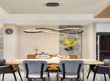 Modern LED Pendant Light, Infinity Design Hanging Ceiling Fixture, Adjustable Height, Dimmable for W1340P211847