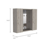 Artemisa Medicine Cabinet, Double Door, Mirror, One External Shelf -Light Gray B07092059