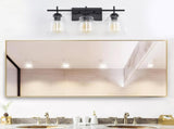 3-Light with Clear Glass Satin Shade Unique Hand-make Lampshade Industrial Indoor Light Fixture E26 48219886