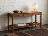 47.2'' Solid Wood Console Table for Entryway,2-Tier Wooden Sofa Table Behind Couch with Vintage W2263P510695