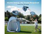 Portable Camping Shower Tent, Instant Setup Changing Room with Ground Stakes, Ropes, and Carry Bag, 46812534