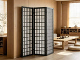 Wood 3 Panel Japanese Room Divider, Folding Privacy Screen, Portable Partition Divider for Home, 31444349