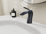 Matte Black Single Handle Lavatory Basin Sink Faucet W1217P214964