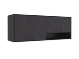 Napoleon Wall-Mounted Kitchen Cabinet with 4 Door Closed Storage Cabinets, Interior Shelves and Open B200P604637