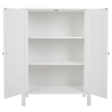 ZNTS FCH Double Doors Bathroom Cabinet White 37641969