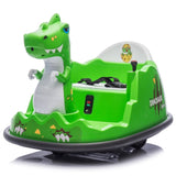12V Kids Ride On Bumper Car W/Parents Control,Dinosaur Shape & Element Design,2WD,Spray With W1578P268994