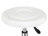 Round Stool with Lines Rotation Bar Stool White 44812868