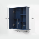 23.6" Blue Bathroom Wall Cabinet W2704P264349