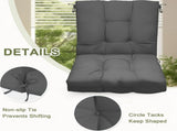 Outdoor High Back Chair Cushions Set of 2, 42"x21"x4" Tufted Waterproof Patio Cushion for Rocking & 51827174