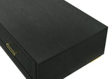 1pc Contemporary Coffee Table Storage Drawers Black Gold Finish Metal Pull Knob Living Room Wooden B011P245404