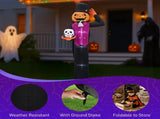 12FT Giant Halloween Inflatable Blow Up Decorations, Pumpkin Man Holding Skull with Built-in LEDs 79482850