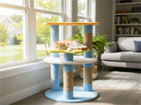 29" Moon & Star Cat Tree with 4 Levels, Jute Scratching Posts & Anti-Tipping Device for Kittens & 12602690