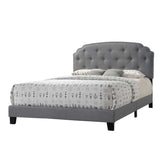 ZNTS Grey Upholstered Queen Bed B062P181281