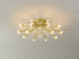 15-Light Chandelier Crystal Ceiling Lamp, 15-Lights Modern Farmhouse Ceiling Ceiling Hanging Light W5008P466522