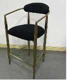 Modern Boucle Bar Stools Set of 2 Modern Upholstered Bar Height Barstools Vintage High Island Chairs W1567P209545