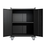 2 Door Tool Cabinets for Garage, Lockable Garage Storage Cabinet, Locking Metal Storage Cabinet with W1831126696