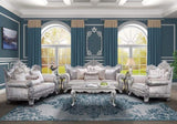 Melrose Traditional Loveseat champagne with silver brush B009138494