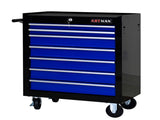 7 DRAWERS MULTIFUNCTIONAL TOOL CART WITH WHEELS-BLACKBLUE 36619342