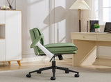 Cross Legged with Flip-Up Armrests Leather, Cross Legged Office on Wheels, Comfy Swivel 93199190