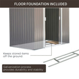 Steel Storage Shed Garden Tool house 7' x 4' White-AS 97699496