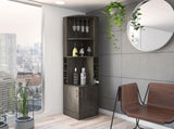Dark Walnut 8-Bottle 2-Shelf Bar Cabinet B062P202120
