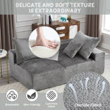 UNITED WE WIN Memory Foam 2-Seater Couch, No Installation & Easy to Transport, Deep Seat Modern Sofa W1568P222616